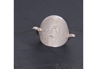 Bague gauloise CCS-2 vrille en argent rhodié | Pattrice