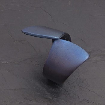 Bague Toi et Moi en titane bleu | Pattrice