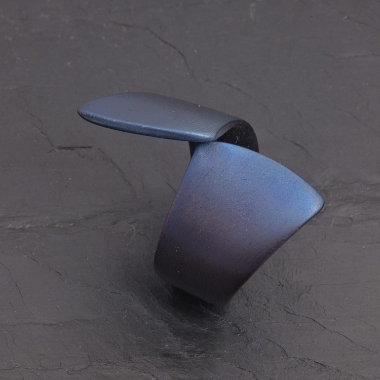 Bague Toi et Moi en titane bleu | Pattrice