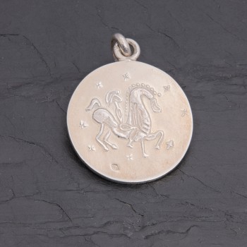 Médaille gauloise Cheval celte CCS-1 argent 23 mm | Pattrice