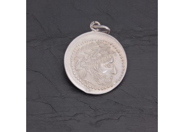 Médaille gauloise Tête celte C2-1 argent rhodié | Pattrice