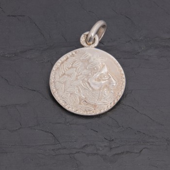 Médaille gauloise Tête celte C2-1 argent patiné | Pattrice