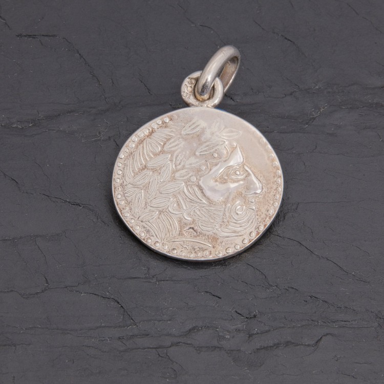 Médaille gauloise Tête celte C2-1 argent patiné | Pattrice