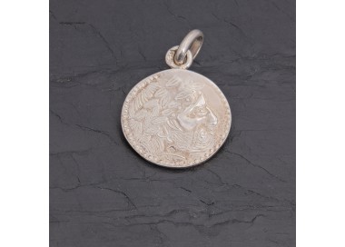 Médaille gauloise Tête celte C2-1 argent patiné | Pattrice