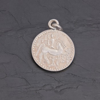 Médaille gauloise Cheval celte C2-2 argent rhodié | Pattrice