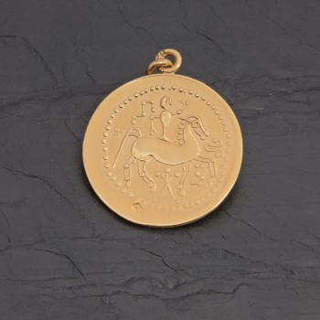 Médaille gauloise Cheval celte C2-2 en vermeil | Pattrice