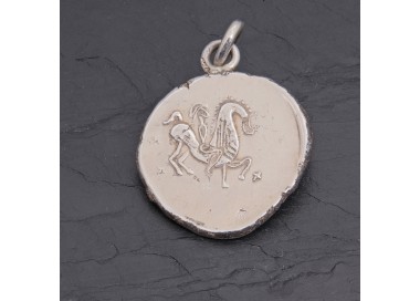Médaille gauloise Cheval celte CCS-1 argent 27 mm | Pattrice