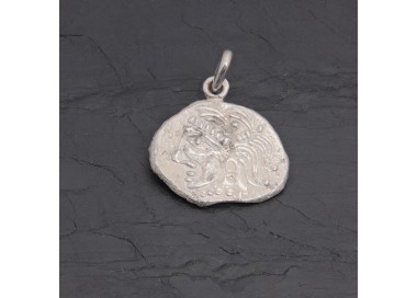 Médaille gauloise Tête celte CTS-1 argent antique | Pattrice