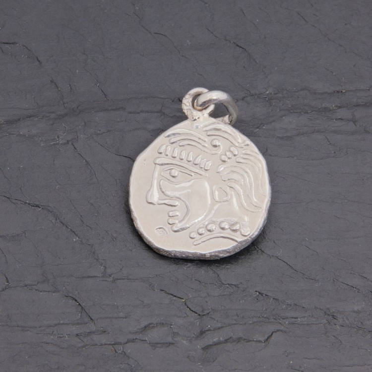 Médaille gauloise Tête celte CTS-1 argent 18 mm | Pattrice