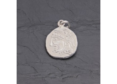 Médaille gauloise Tête celte CTS-1 argent 18 mm | Pattrice