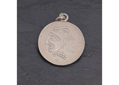 Médaille gauloise Tête celte CTS-1 argent 24 mm | Pattrice