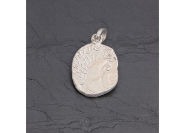 Médaille gauloise Tête celte CTS-2 argent 16 mm | Pattrice