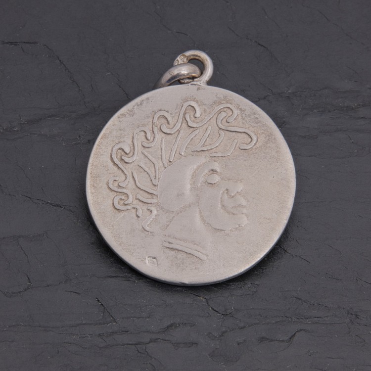 Médaille gauloise Tête celte CTS-2 argent 24 mm | Pattrice