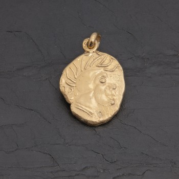 Médaille gauloise Tête celte CTS-2 vermeil 16 mm | Pattrice