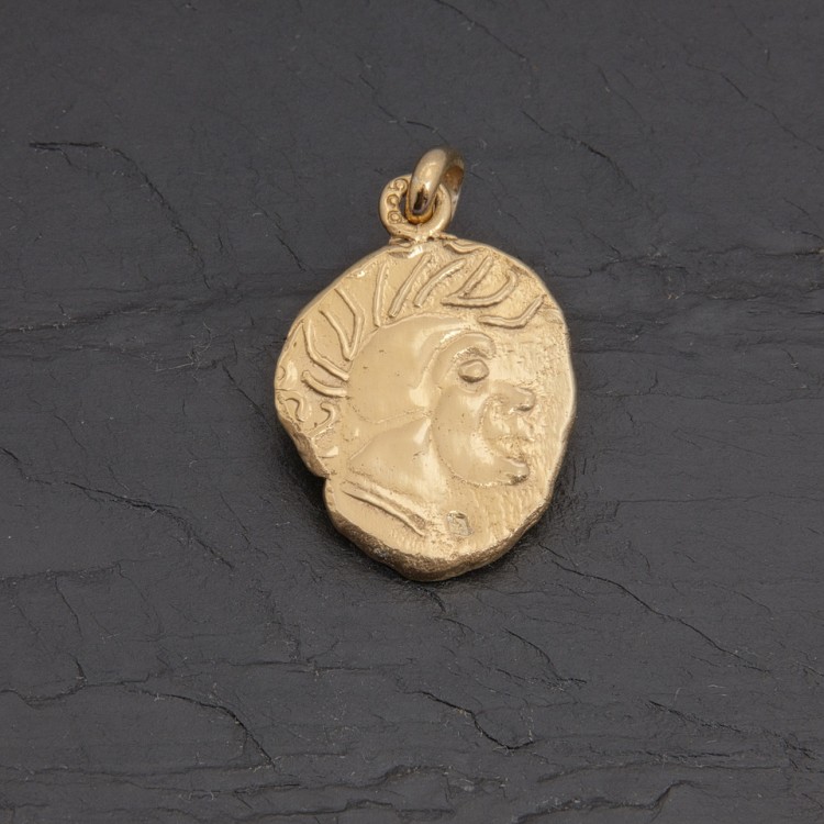 Médaille gauloise Tête celte CTS-2 vermeil 16 mm | Pattrice