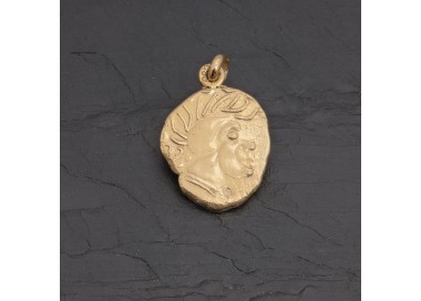 Médaille gauloise Tête celte CTS-2 vermeil 16 mm | Pattrice