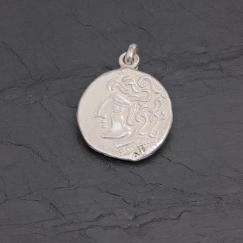 Médaille gauloise Tête celte CTS-5 argent 18 mm | Pattrice
