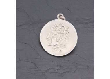 Médaille gauloise Tête celte CTS-5 argent 21 mm | Pattrice