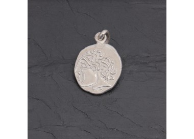 Médaille gauloise Tête celte CTS-6 argent 16 mm | Pattrice