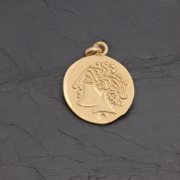Médaille gauloise Tête celte CTS-6 en vermeil | Pattrice