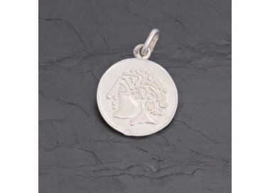 Médaille gauloise Tête celte CTS-6 argent 19 mm | Pattrice