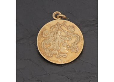 Médaille gauloise Tête celte C3-1 vermeil patiné | Pattrice