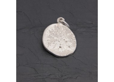 Médaille Arbre de vie en argent antique rhodié | Pattrice