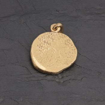 Médaille Arbre de vie vermeil antique gravée main | Pattrice