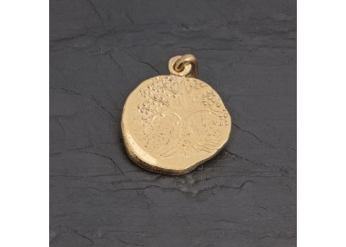 Médaille Arbre de vie vermeil antique gravée main | Pattrice