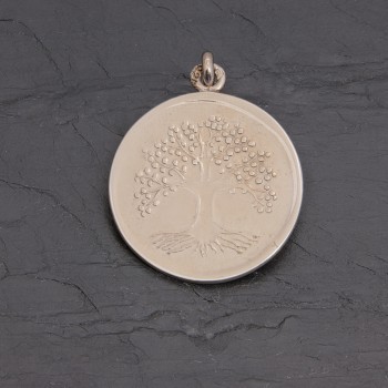 Médaille Arbre de vie en argent rhodié 24 mm | Pattrice